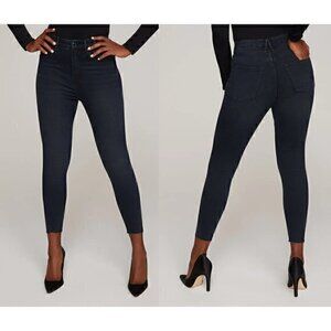 Good American Good Waist Crop Raw Hem Jeans Size 4